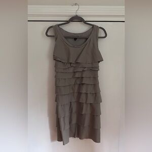 Alfani Women’s Sleeveless Raw Edge Layered/Tiered Dress, Gray, Size 2
